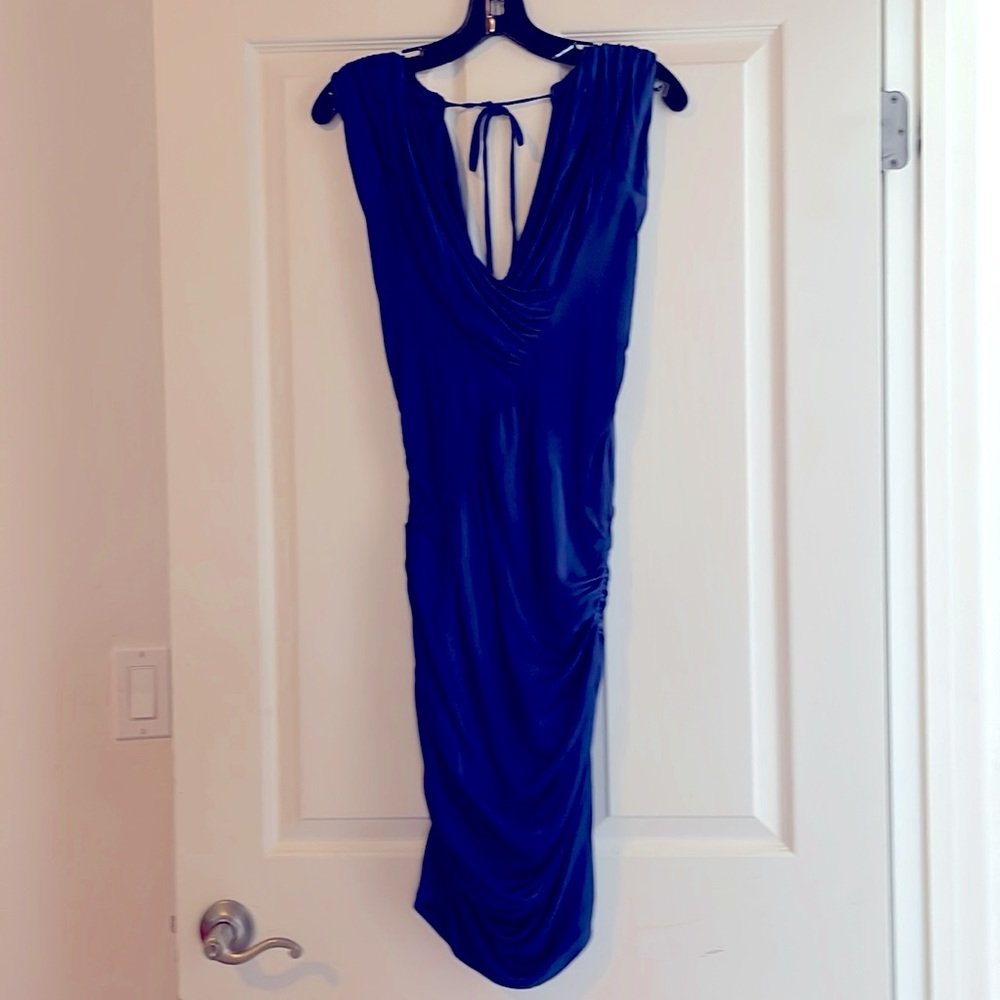 Orsay Ruched Deep V-neck Jersey Dress
